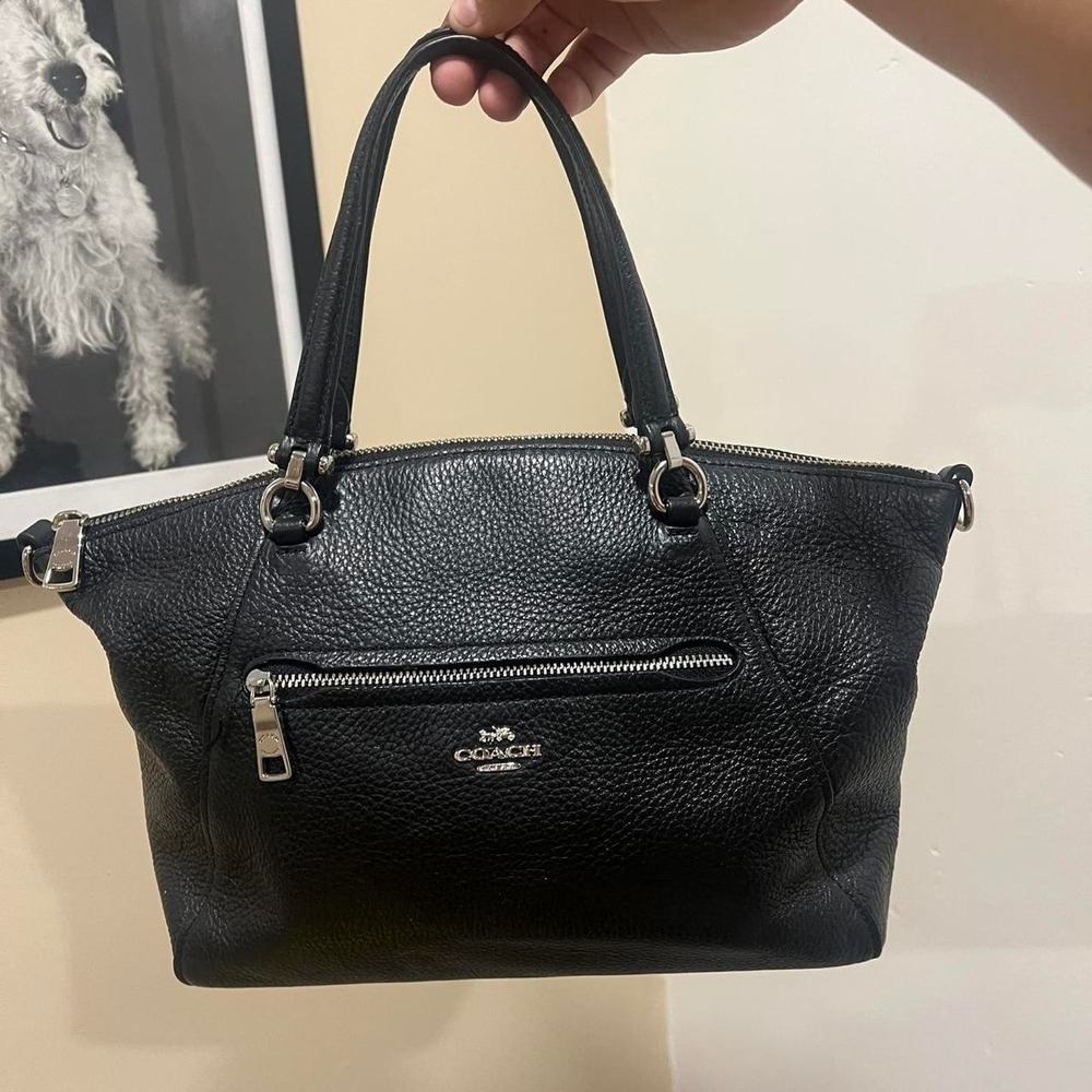 y2k 2000s Coach Black Leather Kelsey Satchel Shoulder bag / handbag